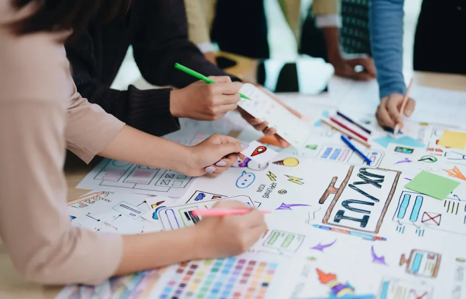 ux ui website design and development template layout process