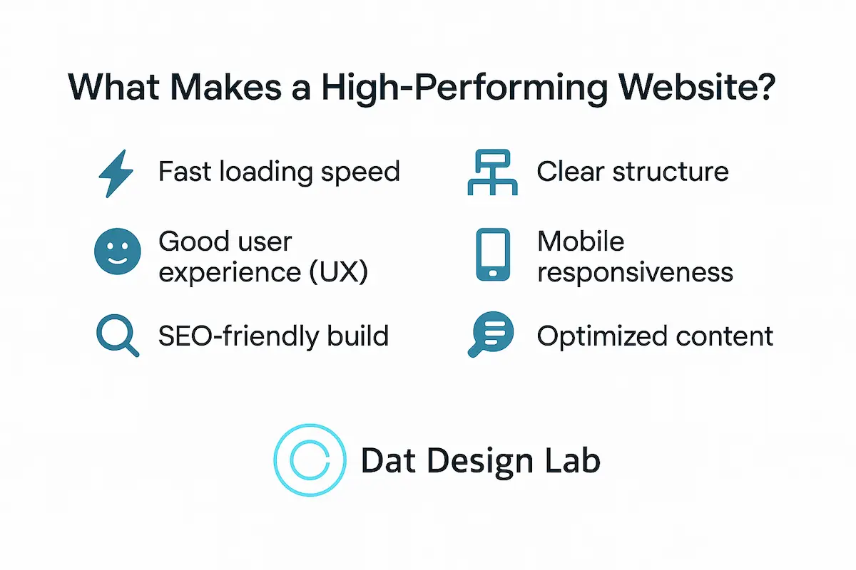 website developmeny blog post infographic high-performing website