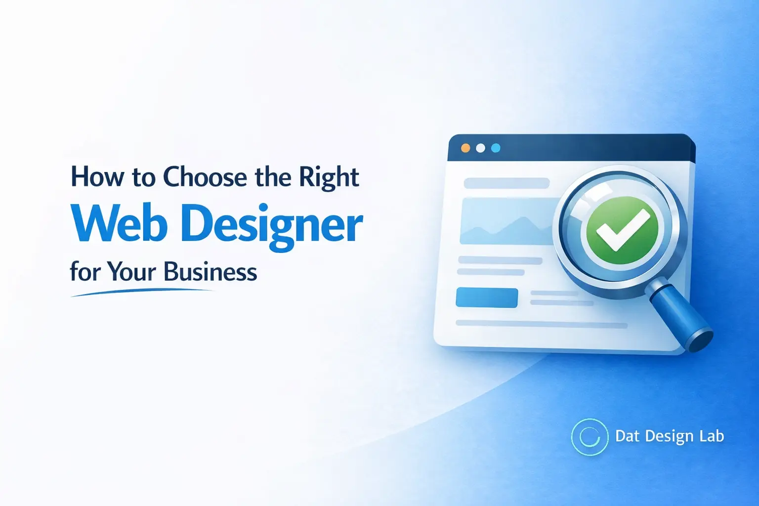 Choosing the right web designer