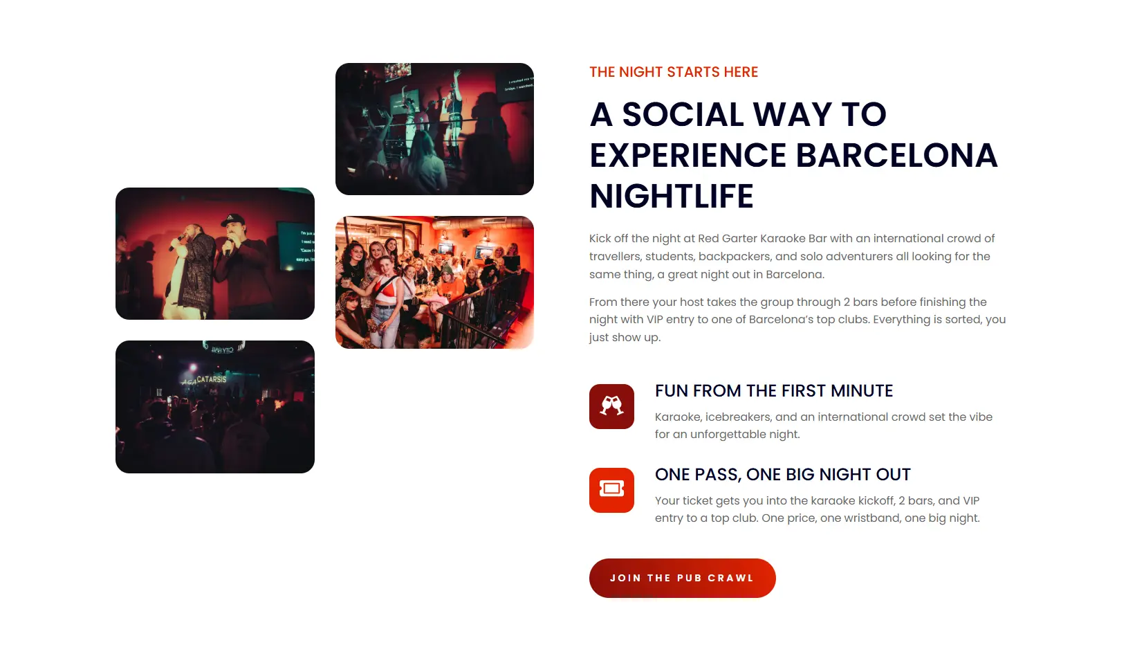 Landing page highlights