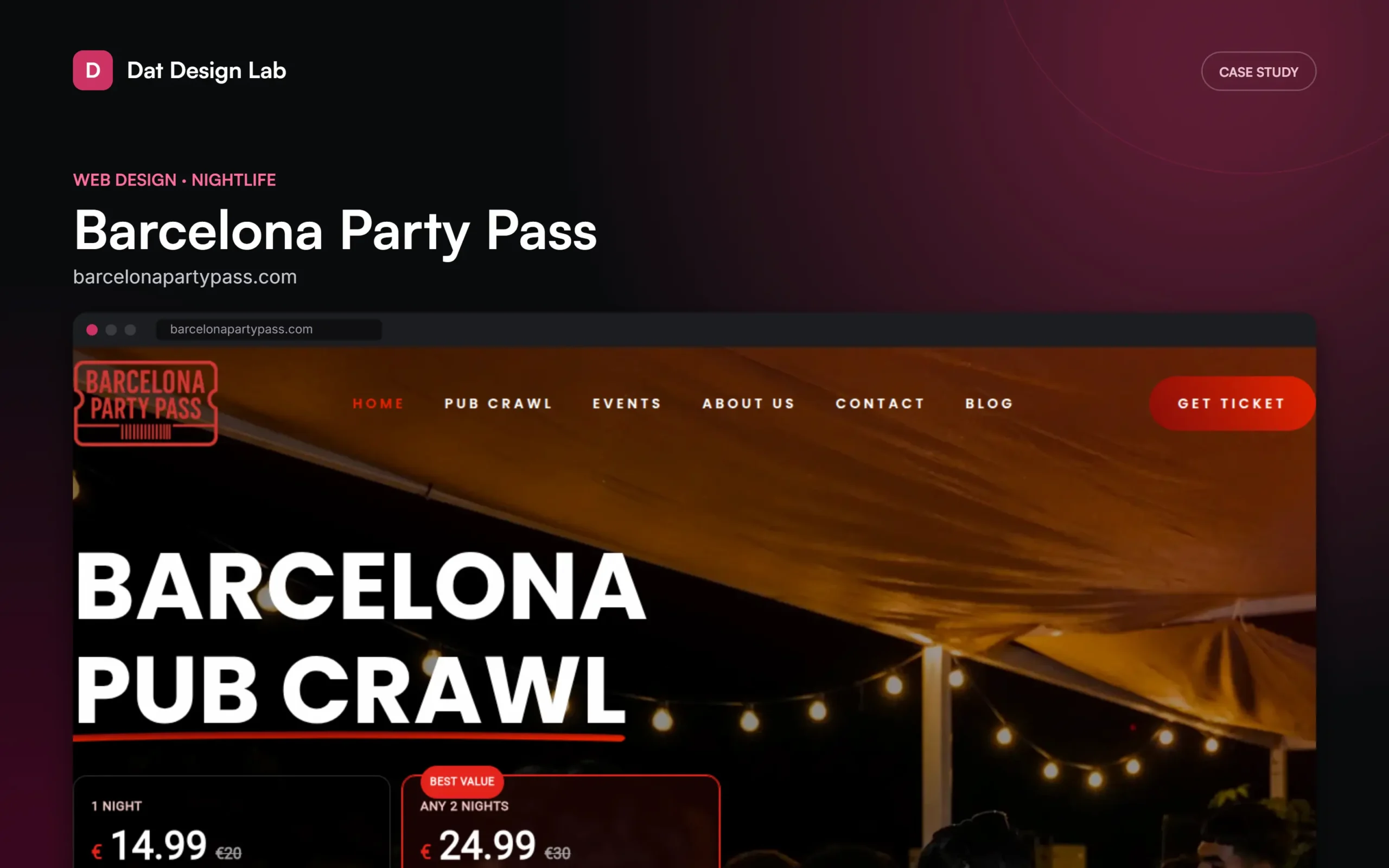 Barcelona Party Pass case study