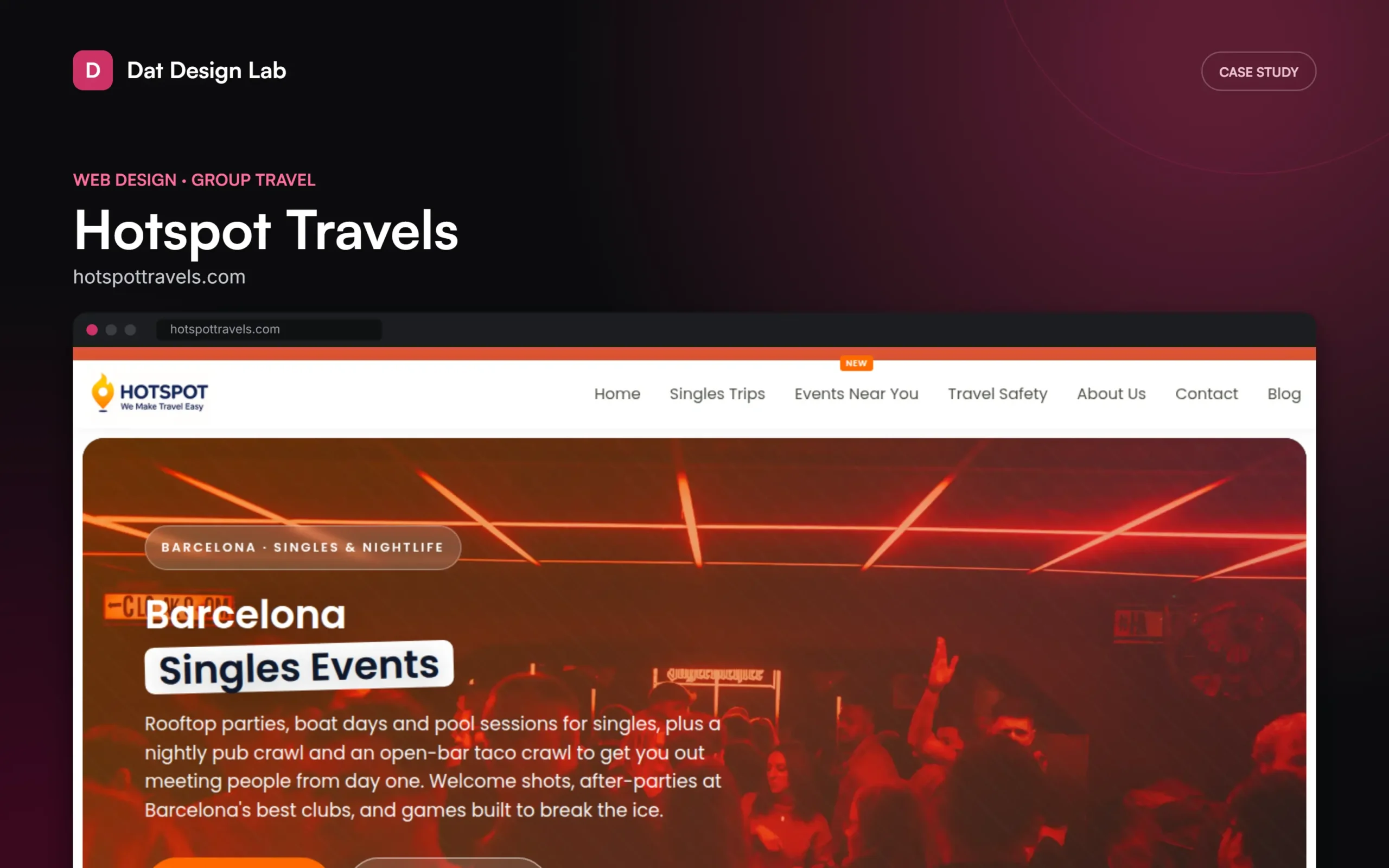 Hotspot Travels website