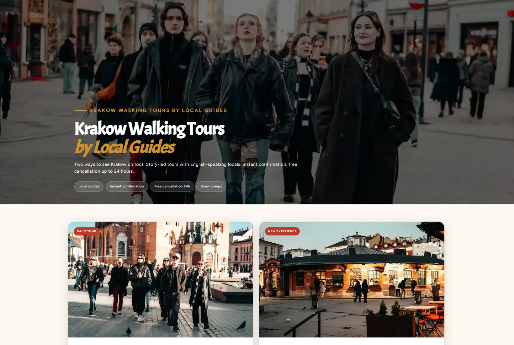 Walking tours page