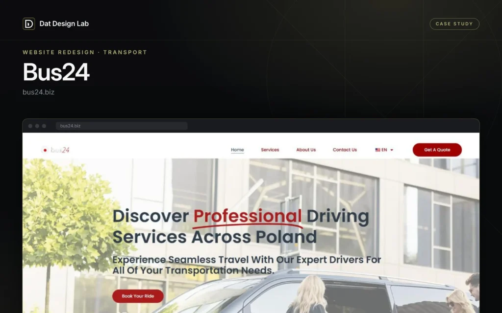 Rediseño del sitio web de Bus24