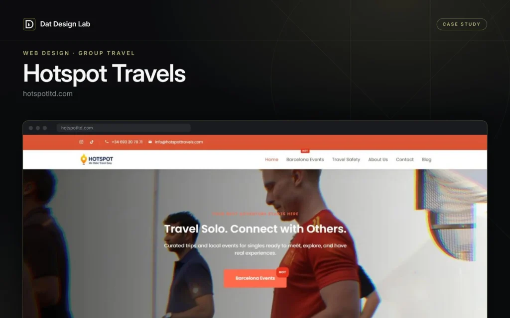 Sitio web de Hotspot Travels