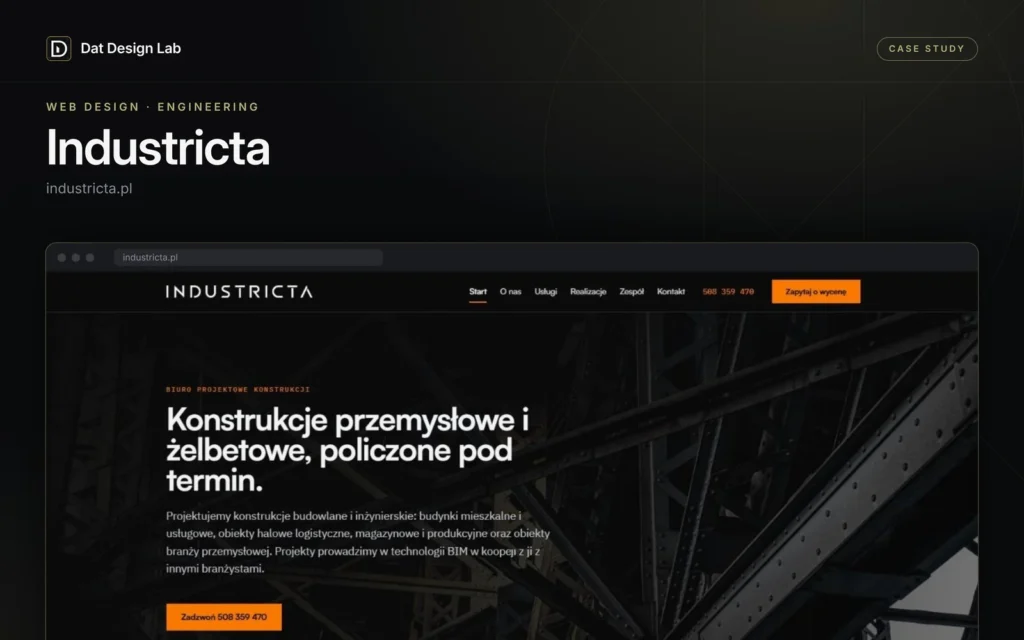 Sitio web de la oficina de ingeniería Industricta