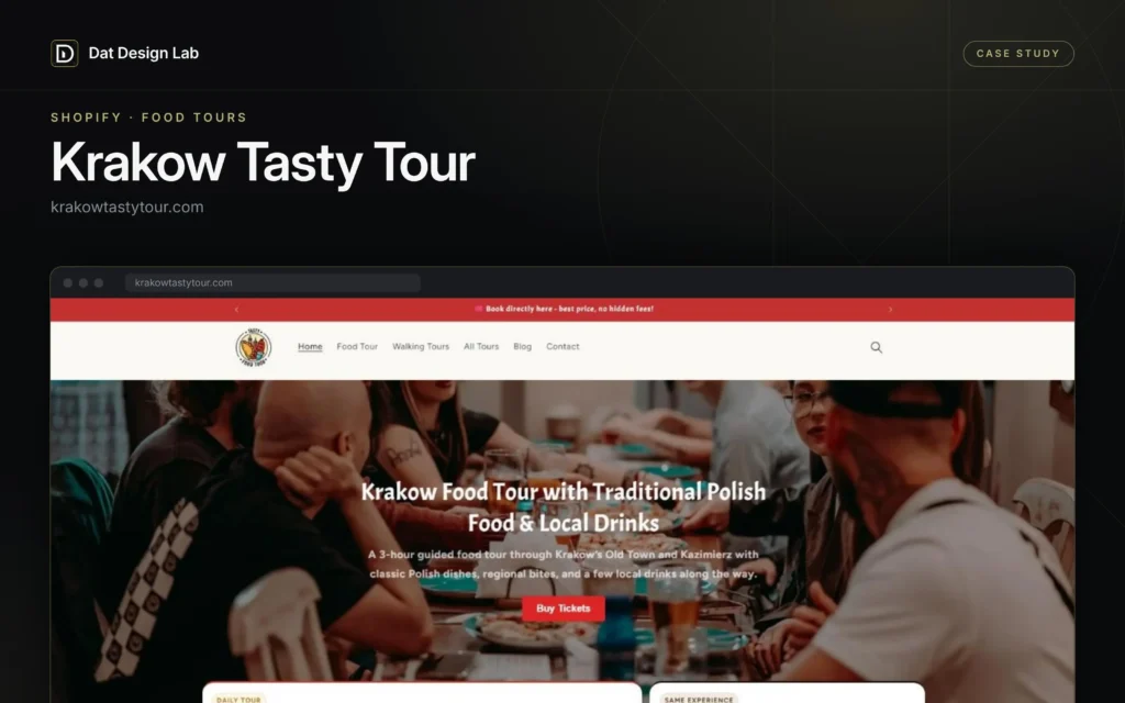 Sitio web de Krakow Tasty Tour