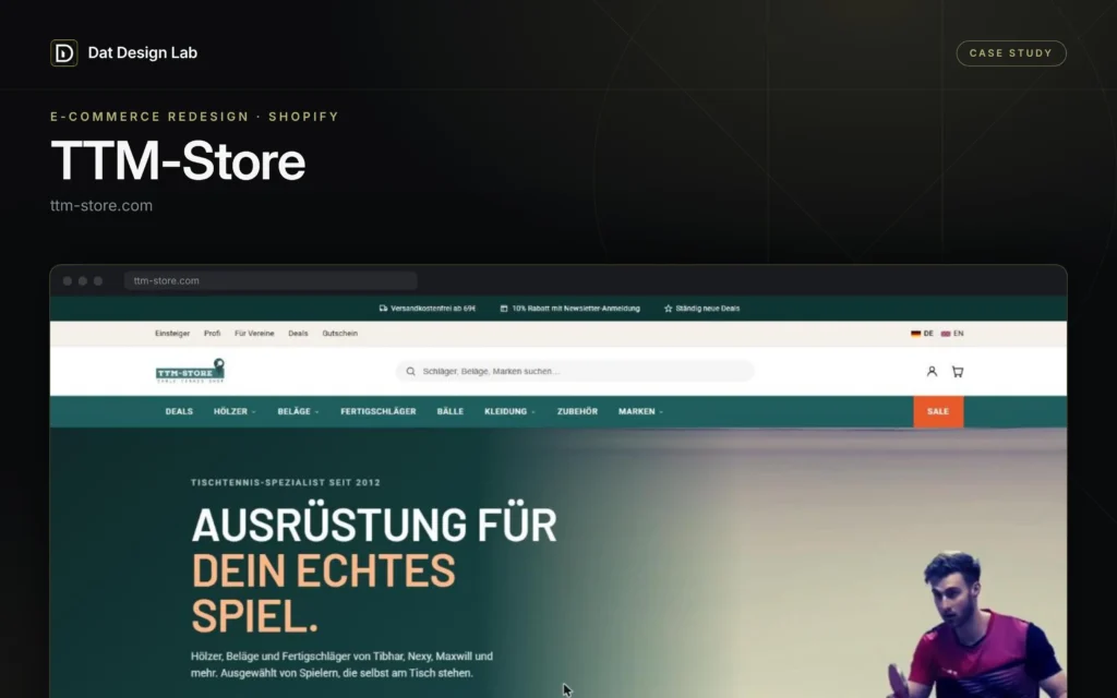 Rediseño en Shopify de TTM-Store