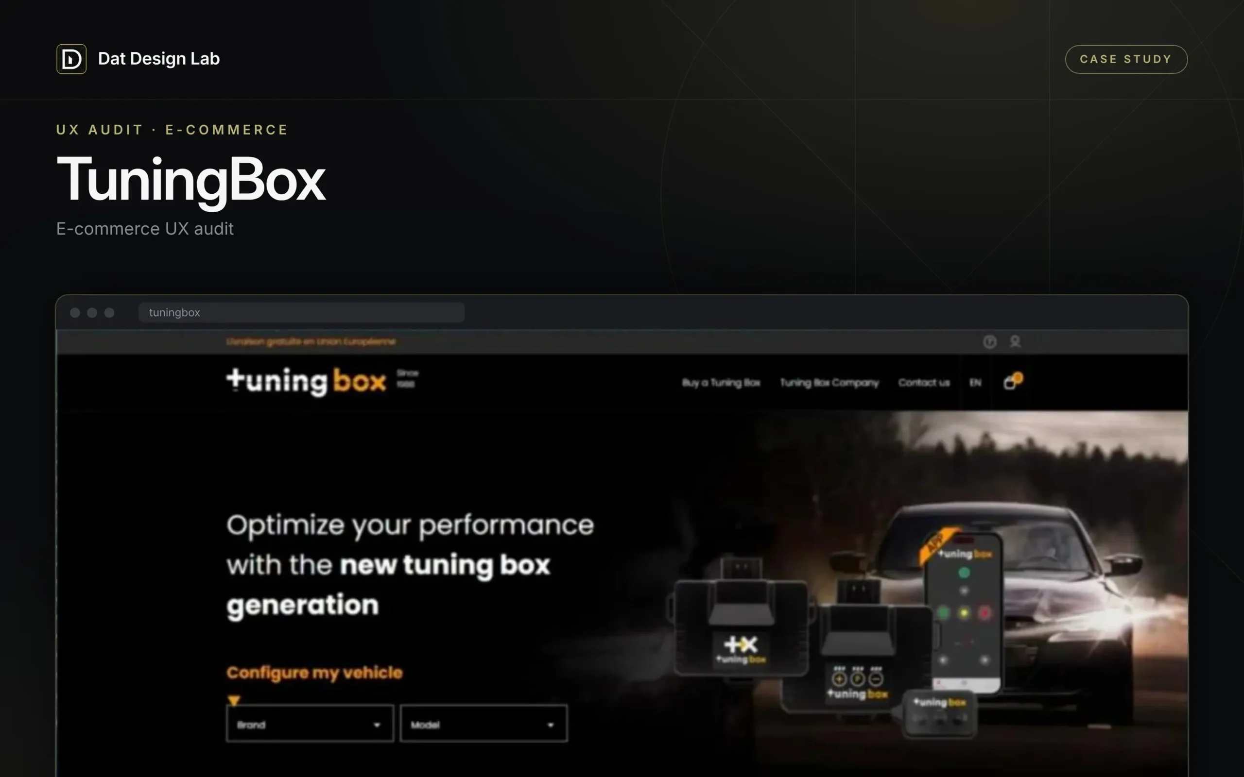 TuningBox e-commerce UX audit case study
